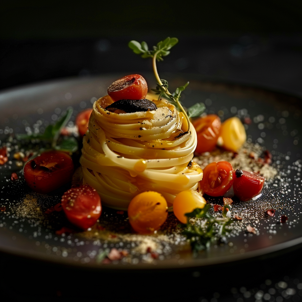 some pasta with tomatoes